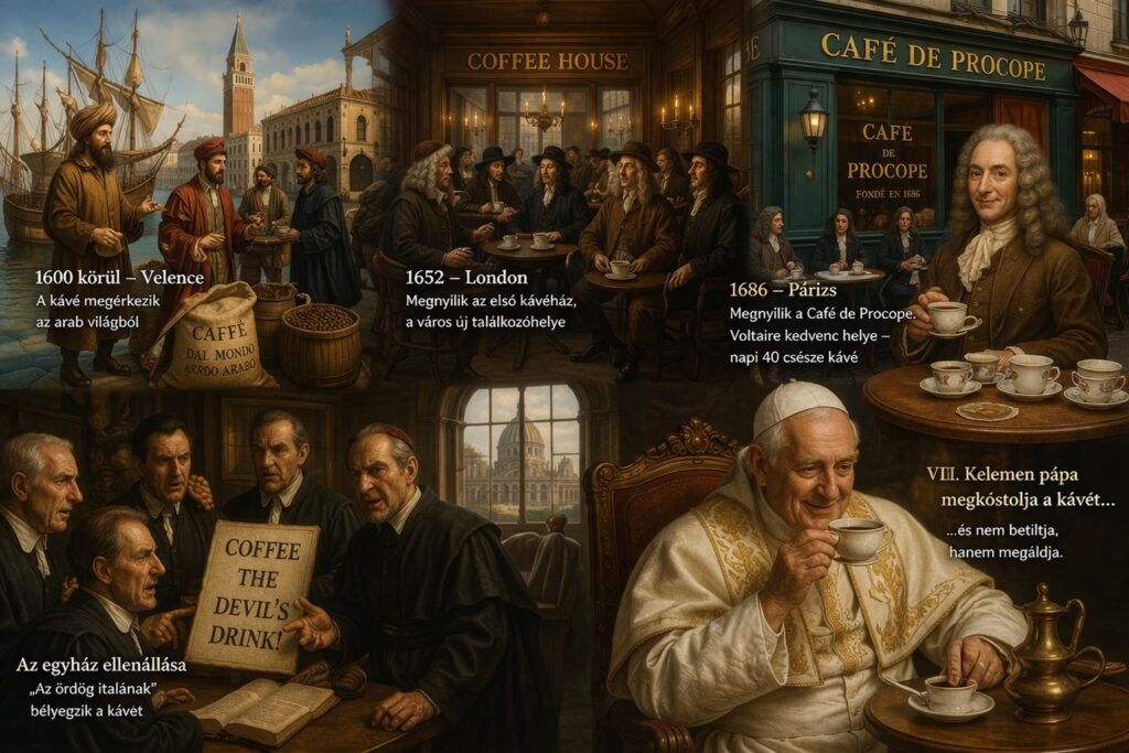 Kávé Európában.